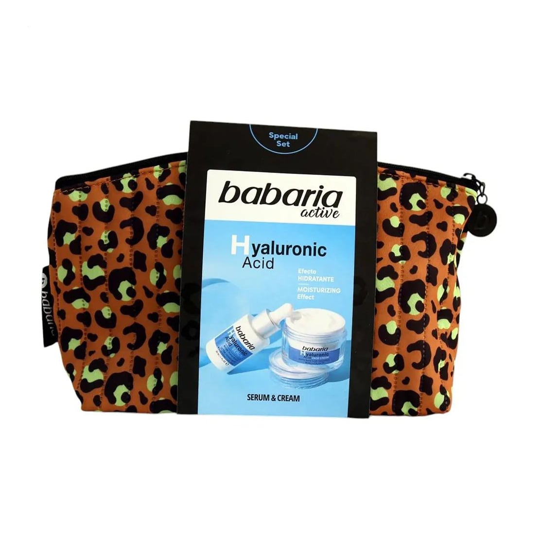 Набір для обличчя Babaria Hyaluronic Acid (крем, 50 мл + сироватка, 30 мл + косметичка, 1 шт)
